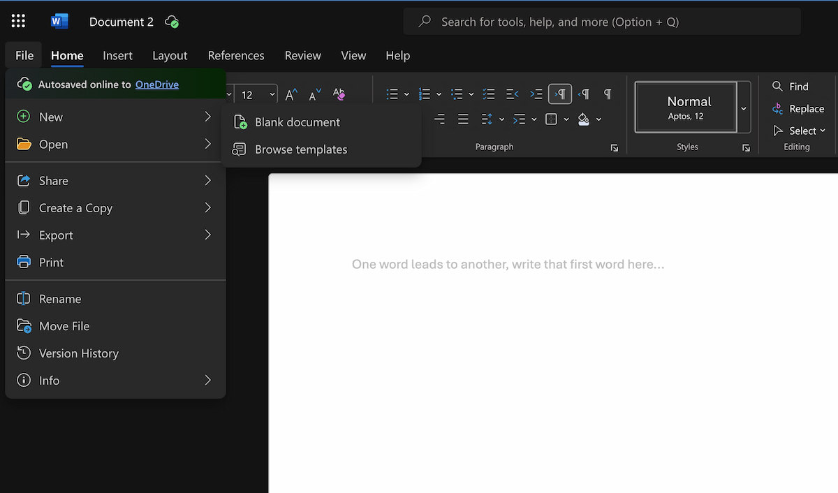 screenshot accessing resume templates in Microsoft word screenshot accessing resume templates in Microsoft word