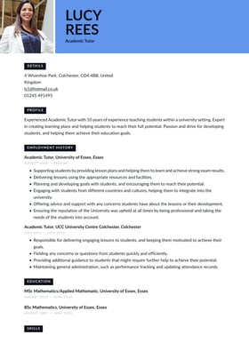 Academic CV Examples & UK Templates