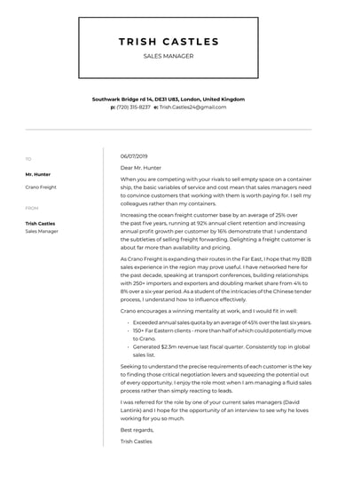 Google docs cover letter template Industrial