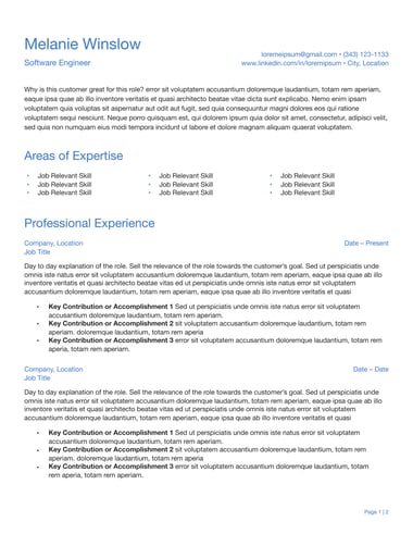 Google docs CV template Simple ATS