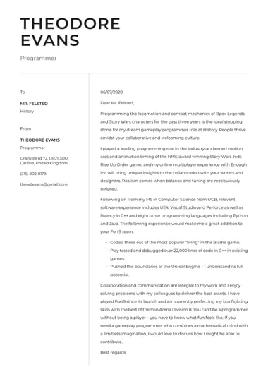 Google docs cover letter template Clean