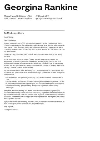 Google docs cover letter template Executive