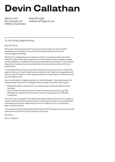Simple cover letter template Executive