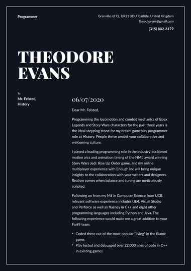 Google docs cover letter template Authority