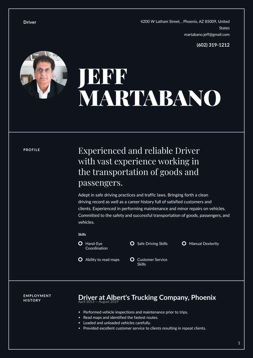 Chicago resume template