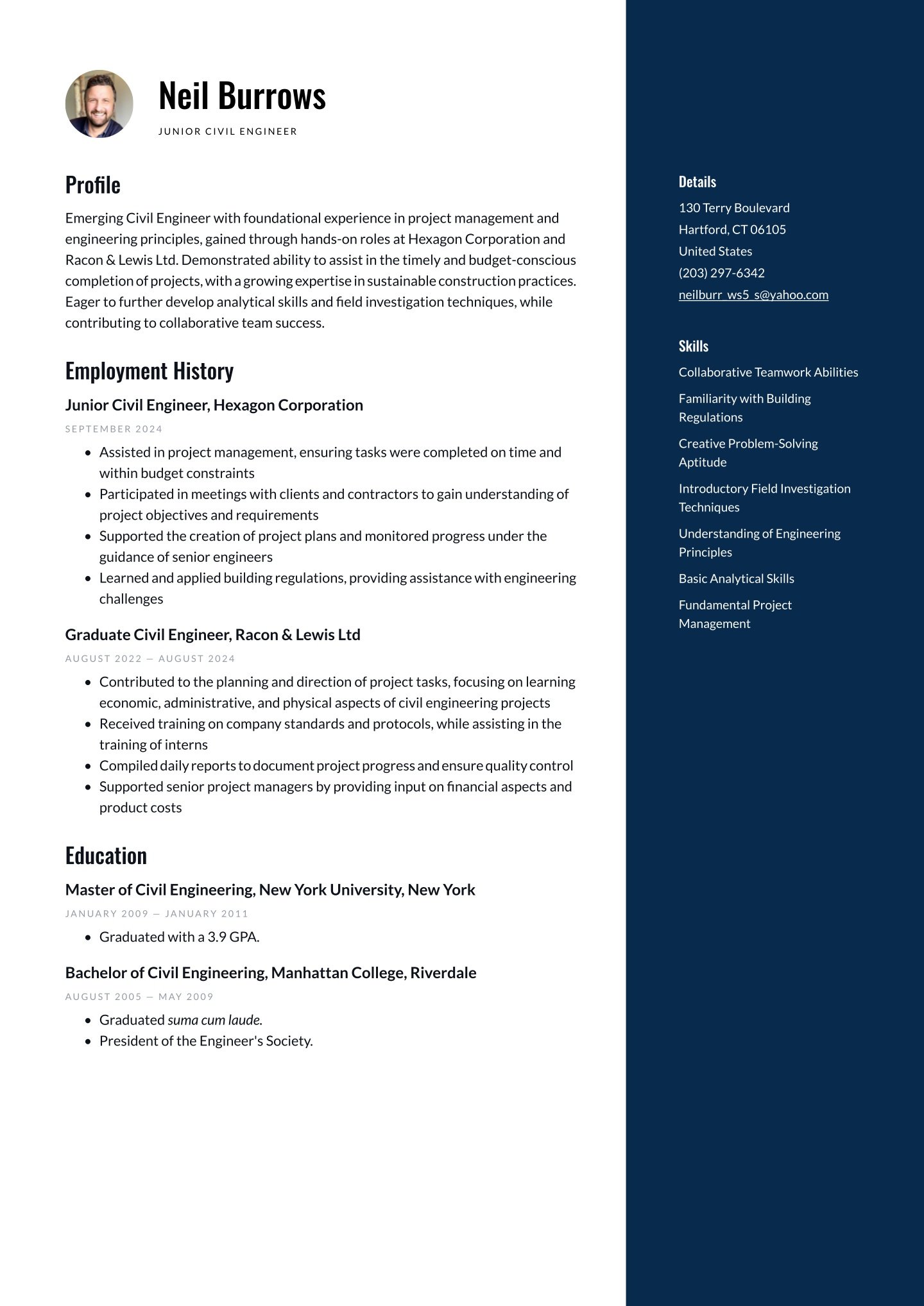 Entry-level Civil Engineer Translation missing: en.examples.cover_letter_example