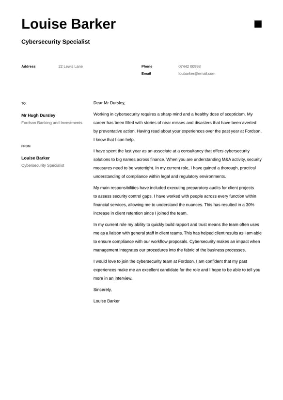 Cybersecurity specialist cover_letter example