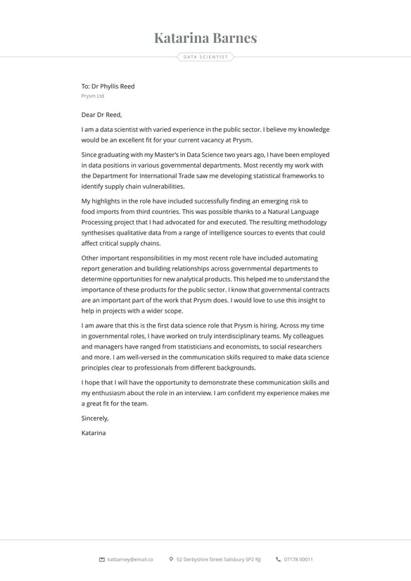 Data Scientist cover_letter example