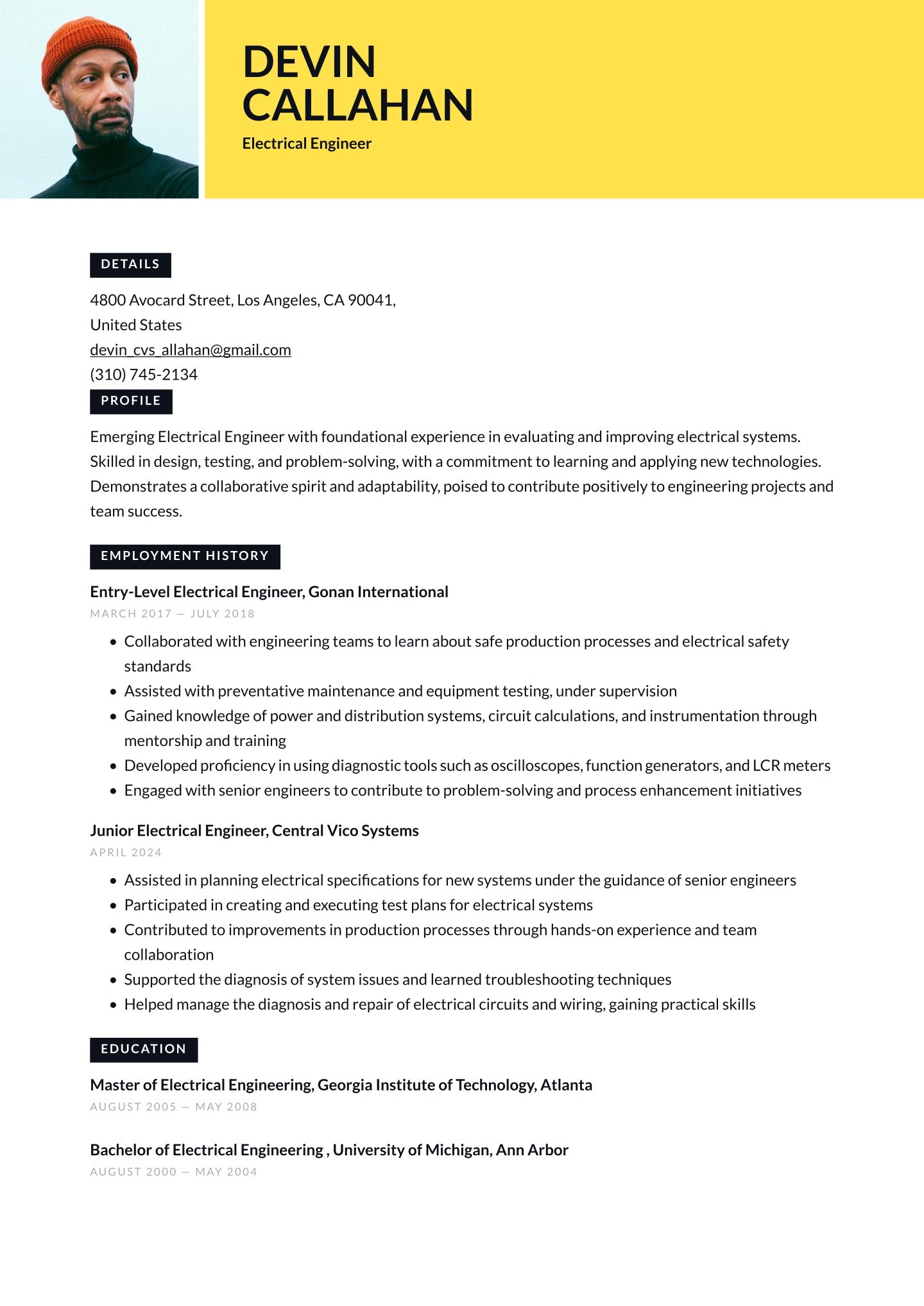 Entry-level Electrical Engineer Translation missing: en.examples.cover_letter_example