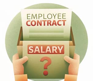 An employee contract with a interrogation in the salary specification