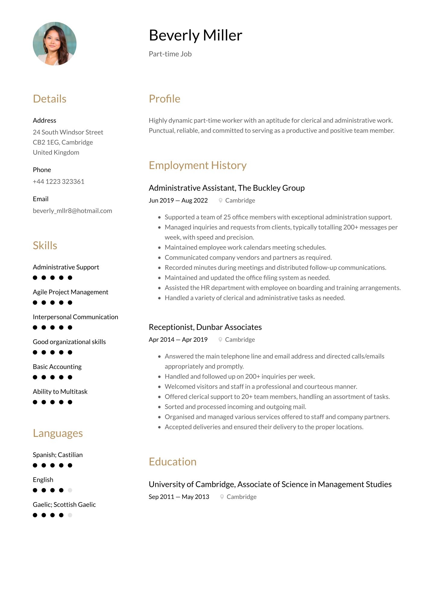 Mid-career Part-time Job Translation missing: en-GB.examples.cover_letter_example