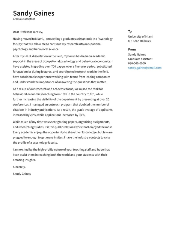 Graduate Assistant cover_letter example