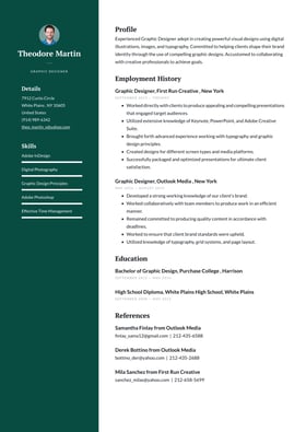 Graphic Designer resume examples & templates