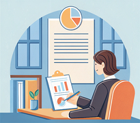 Individual preparing for a job interview