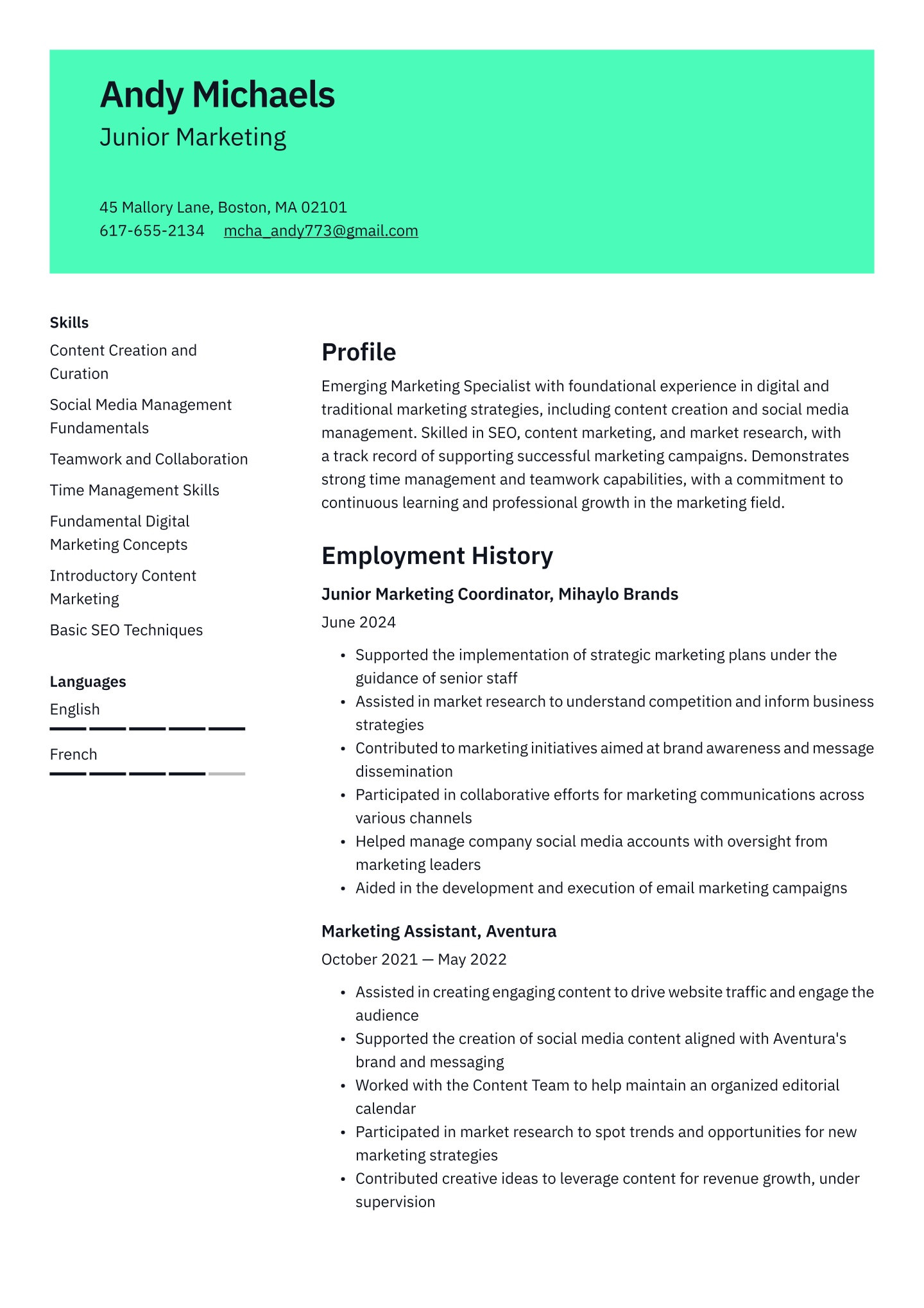 Entry-level Marketing  Translation missing: en.examples.cover_letter_example