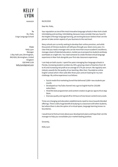Google docs cover letter template Corporate