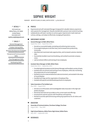 Simple resume template Corporate