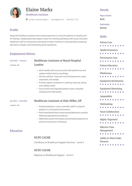 NHS CV Examples & UK Templates