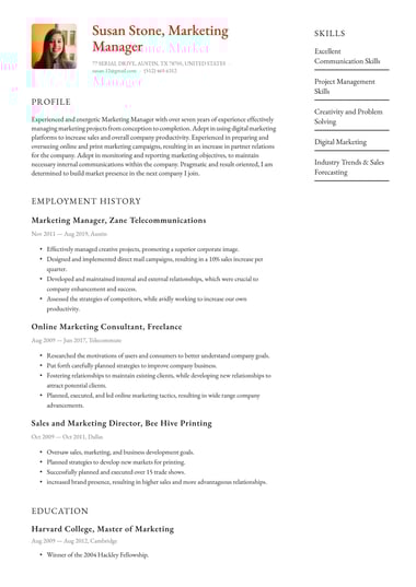 Simple resume template Polished
