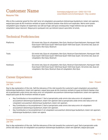 Google docs CV template Precision ATS