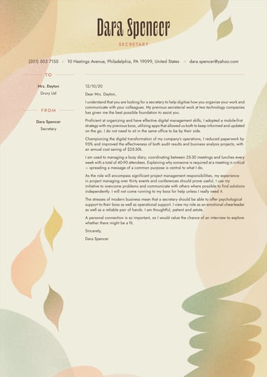 Simple cover letter template Visionary