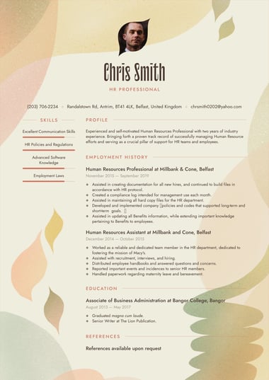 Google docs CV template Visionary