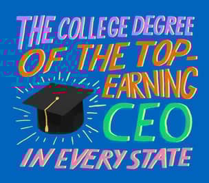 The college degree of the top‑earning CEO in every state