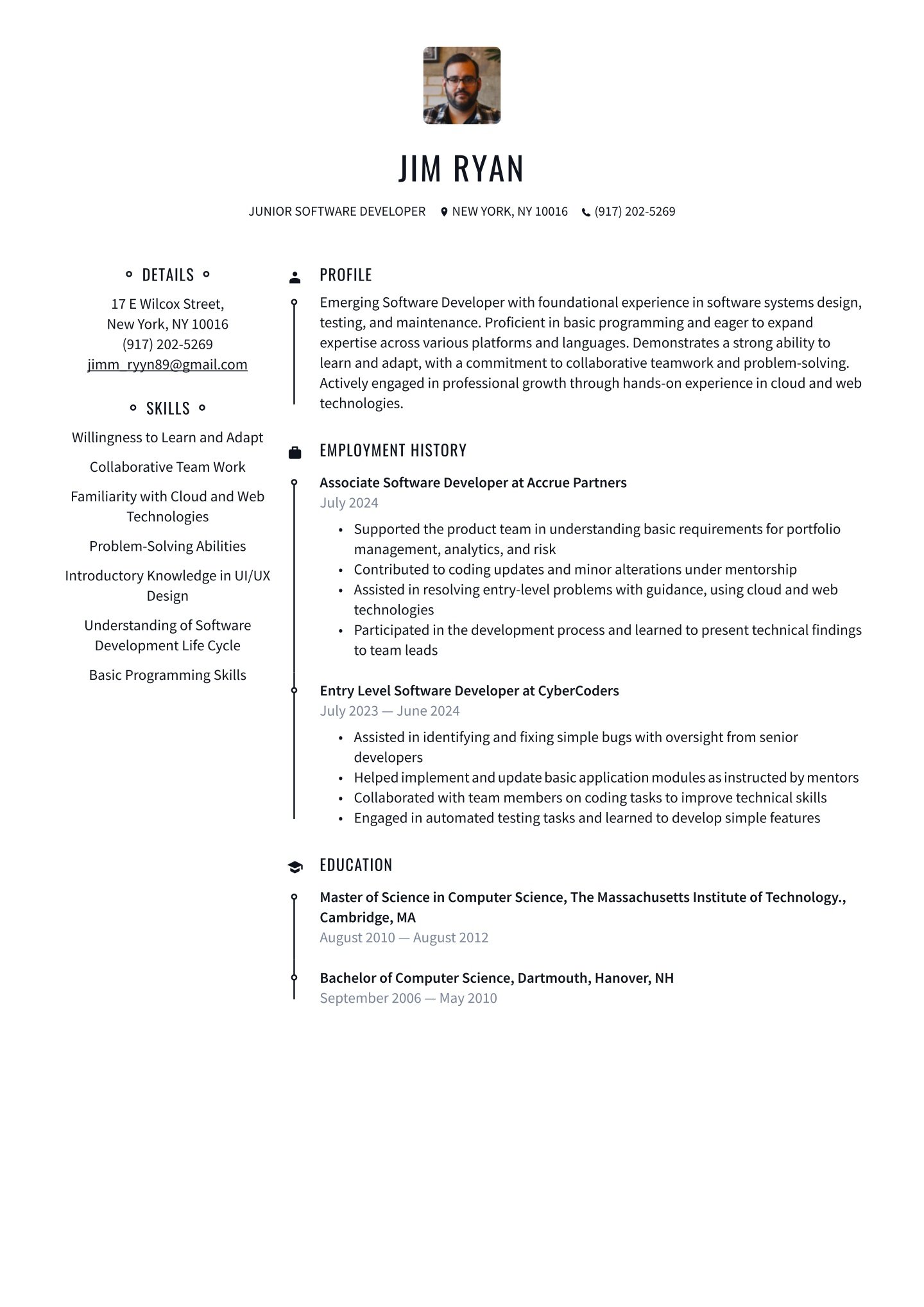 Entry-level Software Developer Translation missing: en.examples.cover_letter_example