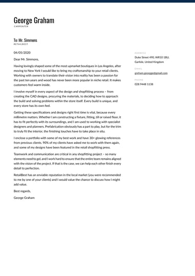 Google docs cover letter template Balanced