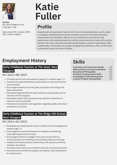 Google docs CV template Defined