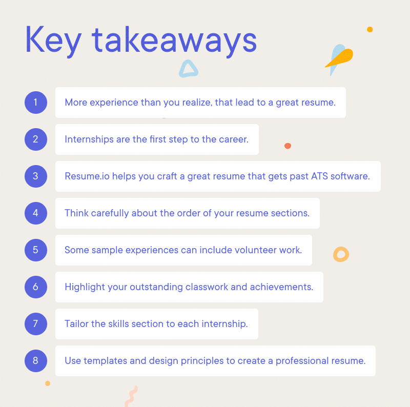 Internship - Key takeaways