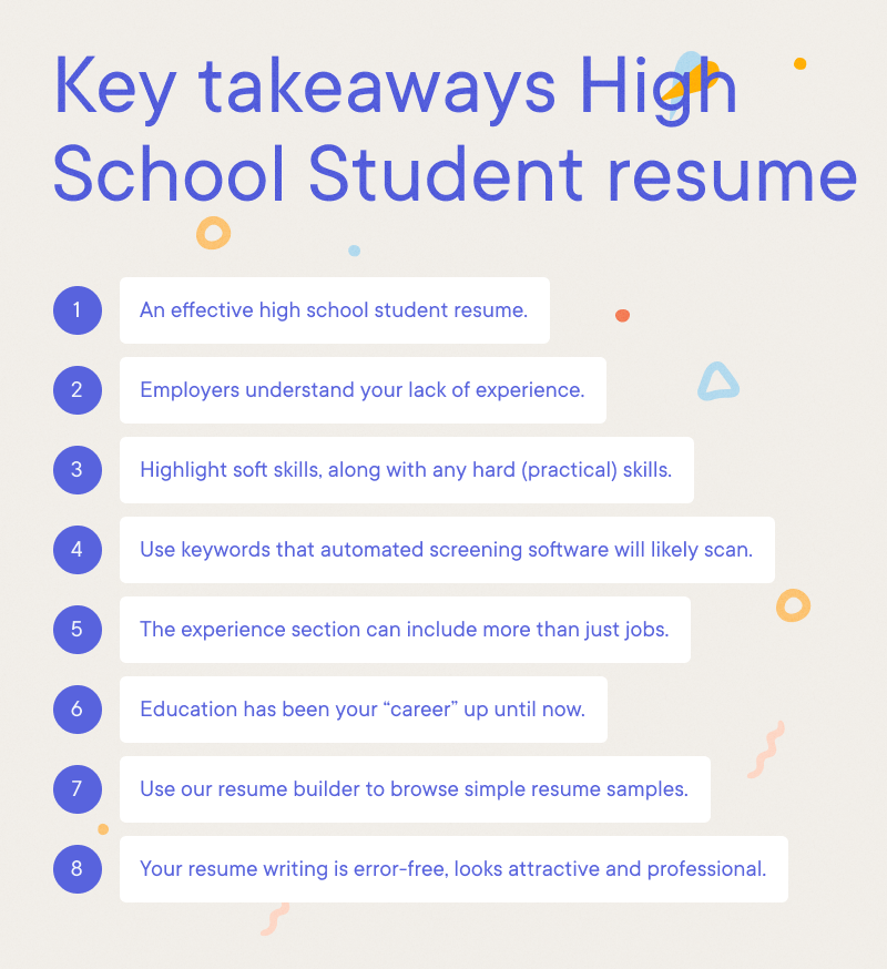 High School Student - Key takeaways high school student resume High School Student - Key takeaways high school student resume
