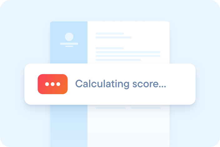 Progress indicator showing resume score being calculated in an ATS checker tool